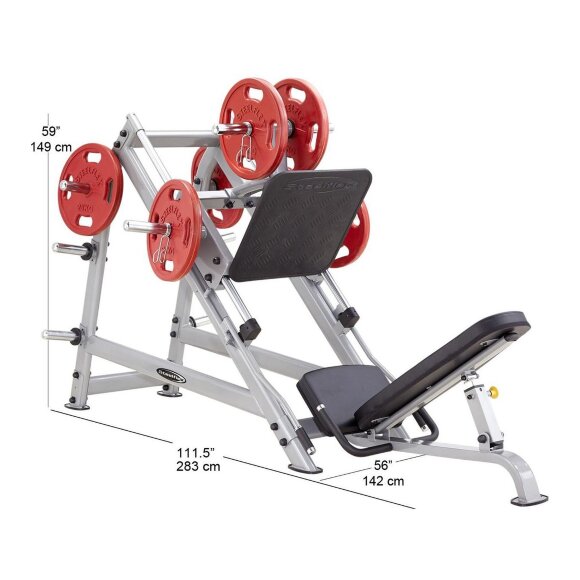 Жим ногами под углом 45 на свободных весах Steelflex PLDP Жим ногами под углом 45 на свободных весах Steelflex PLDP
