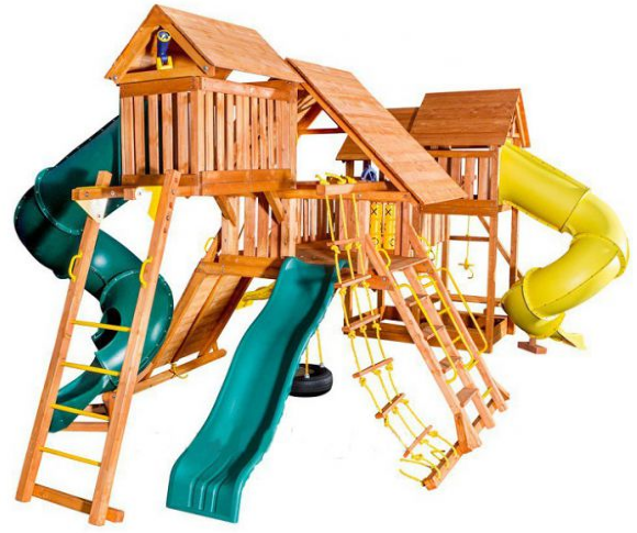 Игровая площадка Playgarden "Mega SkyFort" с двумя игровыми домиками и переходом Игровая площадка Playgarden "Mega SkyFort" с двумя игровыми домиками и переходом